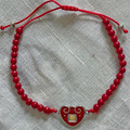Bracelet with LICITARSKA SRCA on a RED CORAL Band, Imported from Croatia! NEW!