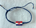 Bracelet with Croatian FLAG-GRB, Imported from Croatia! (Blue Band)