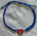 Bracelet with LICITARSKA SRCA on a CROATIAN BLUE BRAIDED Band, Imported from Croatia! NEW!