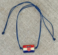 Bracelet: "ZASTAVA" (Flag) Fully Adjustable Red Ties, Imported from Croatia : NEW!