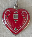LICITAR HEART JEWELRY, Pendant 3.1g, Hand-Painted and Imported from Croatia: NEW 10-21! ONE-OF-A-KIND! (S4B)