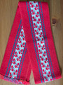 Scarf from Slavonija, Croatia!   (Rich RED with Blue & White Vine Motif): NEW!   SOLD OUT!