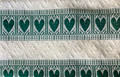 PLACEMAT or SMALL DECORATIVE TABLE PIECE, Woven Heart Folk Pattern Representing POSAVINA: Imported from Croatia! 15 in x 18 in, DISCOUNTED PRICE!