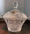 CRYSTAL IMPORTED FROM CROATIA ~ Lovely Bowl with Lid in Traditional SAMOBOR LACE PATTERN, ONE AVAILABLE! Discounted Price! NEW! SOLD OUT!