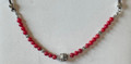 Necklace with Coral Beads and Small Botuni, Imported from Croatia! DISCOUNTED PRICE! Dainty and Classy!