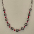 Necklace with Coral Beads and 11 Full-Ball Botuni, Imported from Croatia: ONE-OF-A-KIND! DISCOUNTED PRICE! ELEGANT!