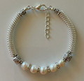 Designer Bracelet, Unique & ONE-OF-A-KIND with Freshwater Pearls, Botuni, & Bling: Imported from Jewelry Shops in Croatia! (#4) NEW! SOLD OUT!