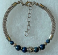 Designer Bracelet with Lapis Lazuli Beads: Imported from Jewelry Shops in Croatia! (8) DISCOUNTED!  SOLD OUT!