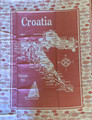 Croatian Cooking ~ Kitchen Towel/Wall Hanging/TableTopper ~MAP of CROATIA (Red) ~ NEW from Croatia 10-22: SOLD OUT!