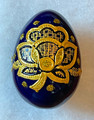 FOLKLORIC DESIGN LARGE (#1) Porcelain Easter Egg, Elaborately Hand-Painted: NEW in 2024! ~Featuring "ZLATOVEZ" from DJAKOVO ~ DISCOUNTED PRICE! Eggs Have Arrived from Croatia! ONE AVAILABLE!