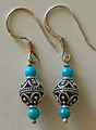 FILIGREE EARRINGS with TURQUOISE: NEW!
