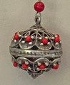 Pendant Studded with Corals and Large Full-Ball Botuni, Imported from Croatia, ONE-OF-A-KIND: DISCOUNTED PRICE! SUPER ELEGANT! SOLD OUT!