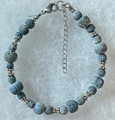 BLUE CORAL Bracelet, Handmade, Natural Coral, Imported from ZADAR, Croatia: (Bands of Bling) NEW in September! #3