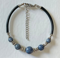 BLUE CORAL Bracelet, Handmade, Polished Coral with on Rope Band, Imported from ZADAR, Croatia: (Bands of Bling) NEW in September! (#7)  SOLD OUT!