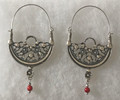 KONAVLE Earrings with Coral Beads, ONE-OF-A-KIND: Imported from Croatia (Large Elaborate) DISCOUNTED!