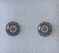 Earrings, MILLEFIORI Posts Sterling Silver, Imported from Croatia, ONE-OF-A-KIND! (1/3-4)