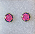 Earrings, MILLEFIORI Posts Sterling Silver, Imported from Croatia, NEW! (2/2-3-4)