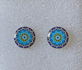 Earrings, MILLEFIORI Posts Sterling Silver, Imported from Croatia, ONE-OF-A-KIND! (2/A)  SOLD OUT!