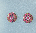 *Earrings, MILLEFIORI Posts Sterling Silver, Imported from Croatia, ONE-OF-A-KIND! (1/A&B)