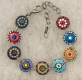 Bracelet in the MURANO 'MILLEFIORI' Style, Imported from Croatia, ONE-OF-A-KIND! (3) DISCOUNTED PRICE! SOLD OUT!