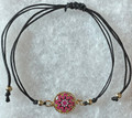 Bracelet: Gold-Plated Glass Dome in the MURANO 'MILLEFIORI' Style, Imported from Croatia, ONE-OF-A-KIND! (12): NEW!