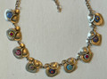 Glass Dome Necklace in the MURANO 'MILLEFIORI' Style,  Imported from Croatia, ONE-OF-A-KIND! (2A) DISCOUNTED PRICE! 