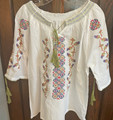 Blouse, Hand-Embroidered and Imported from Croatia: ONE-OF-A-KIND! NEW! (Fits Sizes Adult S-M-L) #2A