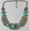 DESIGNER Necklace with Turquoise, Handmade and Imported from Croatia! ONE-OF-A-KIND! DISCOUNTED PRICE! (1) GORGEOUS!