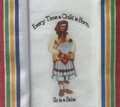 ***Croatian Cooking ~ Kitchen Towel ~ "Every Time a Child is Born, So is a Baba" (Also available as "Baka") with  PRIGORJE Stripe! RE-STOCKED!