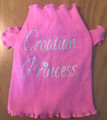 *"Croatian Princess" Doggie T-Shirt, Rose Pink, X-Small (fits dogs up to 4 lbs): CLEARANCE! ONE AVAILABLE!