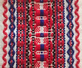*(1A) Tabletopper, TROBOJNICA, Croatian Red-White-Blue Folk Pattern: Imported from Croatia!  27.5 in x 27.5 in (70 cm x 70 cm) DISCOUNTED PRICE! NEW!  SOLD OUT!