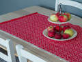 *(1B) Table Runner, SNOWFLAKE Folk Pattern: Imported from Croatia! 14 in x 55 in (35 cm x 140 cm) DISCOUNTED PRICE! RE-STOCKED!