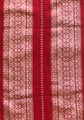 *(1C) Table Runner, LINEN, Christmas RED with Croatian Folk Motif: Imported from Croatia! 14 in x 55 in (35 cm x 140 cm) DISCOUNTED PRICE! SOLD OUT!