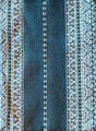 *(1C) Table Runner, LINEN, Azure BLUE with Croatian Folk Motif: Imported from Croatia! 14 in x 55 in (35 cm x 140 cm) DISCOUNTED PRICE! NEW in 10/21!