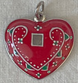 LICITAR HEART JEWELRY, Pendant 3.1g, Hand-Painted and Imported from Croatia: NEW 10-21! ONE-OF-A-KIND! (S3E)
