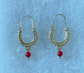 KONAVLE Earrings, GOLD PLATED, Embellished with Coral Beads, ONE-OF-A-KIND! Imported from Croatia (Small): NEW! DISCOUNTED! SOLD OUT!