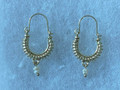 KONAVLE Earrings, GOLD PLATED, Embellished with River Pearls, ONE-OF-A-KIND! Imported from Croatia (Small): NEW! DISCOUNTED!