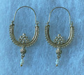 KONAVLE Earrings, GOLD PLATED, Embellished with River Pearls, ONE-OF-A-KIND! Imported from Croatia (Large/Fancy): NEW! DISCOUNTED!