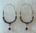	KONAVLE Earrings with Lapis Lazuli Beads, ONE-OF-A-KIND: Imported from Croatia (Large Contemporary) DISCOUNTED!