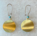 GOLD PLATED and Imported from Croatia, ONE-OF-A-KIND Earrings:(Round with Turquoise Beads) NEW! DISCOUNTED!