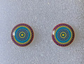 Earrings, MILLEFIORI Posts Sterling Silver, Imported from Croatia, ONE-OF-A-KIND! (3/B&C)