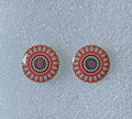 Earrings, MILLEFIORI Posts Sterling Silver, Imported from Croatia, ONE-OF-A-KIND! (4/A&B)