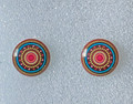 Earrings, MILLEFIORI Posts Sterling Silver, Imported from Croatia, ONE-OF-A-KIND! (5/A&B)
