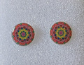 Earrings, MILLEFIORI Posts Sterling Silver, Imported from Croatia, ONE-OF-A-KIND! (6/D)  SOLD OUT!