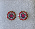 Earrings, MILLEFIORI Posts Sterling Silver, Imported from Croatia, ONE-OF-A-KIND! (8/D): SOLD OUT!