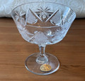CRYSTAL IMPORTED FROM CROATIA ~ HANDSOME Long-Stemmed Dish with Traditional Samobor Lace Pattern, ONLY ONE AVAILABLE: NEW!