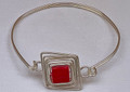 Handmade Jewelry, ONE-OF-A-KIND, by MIRENA, Designer from Punat, KRK (Bracelet with Red Stone) NEW! SOLD OUT!