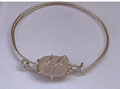 Handmade Jewelry, ONE-OF-A-KIND, by MIRENA, Designer from Punat, KRK (Bracelet with Pinkish-White Opalesque Stone) NEW!