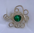 Handmade Jewelry, ONE-OF-A-KIND, by MIRENA, Designer from Punat, KRK (Adjustable RING with Green-Striped Stone) NEW! SOLD OUT!