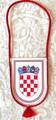 Rear View Mirror Decoration: CROATIAN GRB (crest), NEW! (Design Appears on Both Sides!)  SOLD OUT!